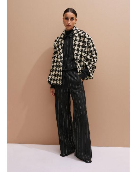 ME+EM Black Fluid Stripe Track Pant