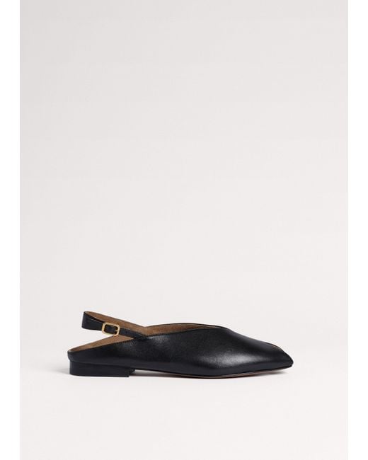 ME+EM Blue Peep Toe Flat Sandal