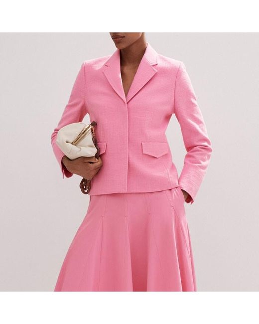 ME+EM Pink Heavy Cotton Sateen Maxi Skirt