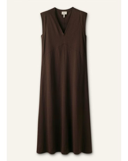 ME+EM White V Neck A Line Maxi Dress