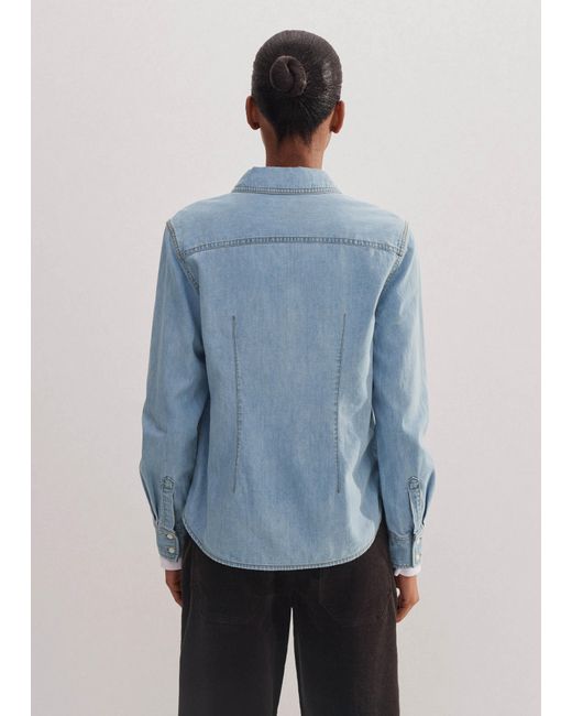 ME+EM Blue Denim Disruptor Shirt