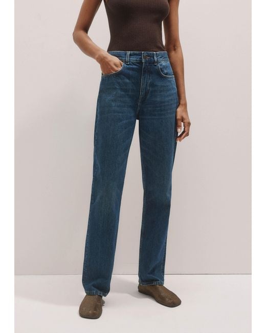 ME+EM Blue Full-Length Straight Jean