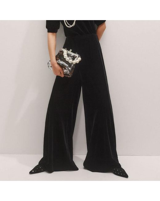 ME+EM Black Fluid Velour Tee