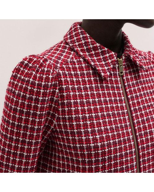 ME+EM Red Zip-Through Top