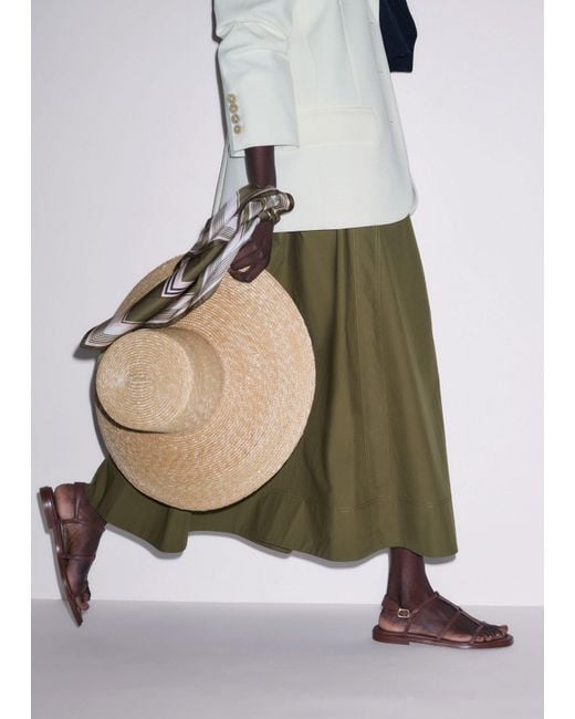 ME+EM Brown Caged Flat Sandal