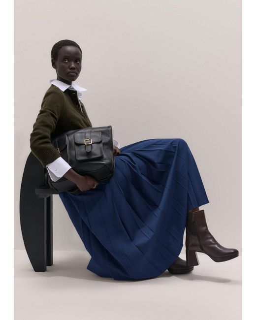 ME+EM Brown Platform Ankle Boot