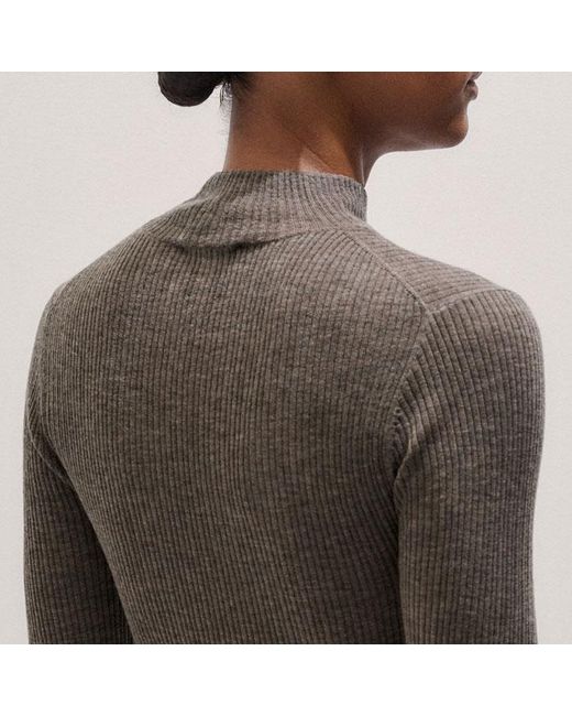 ME+EM Gray Barely There Sweater