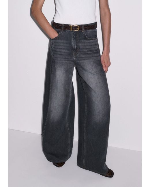 ME+EM Blue Extremely Wide Tapered Jean