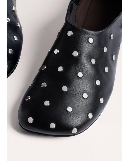 ME+EM Black Studded Slipper