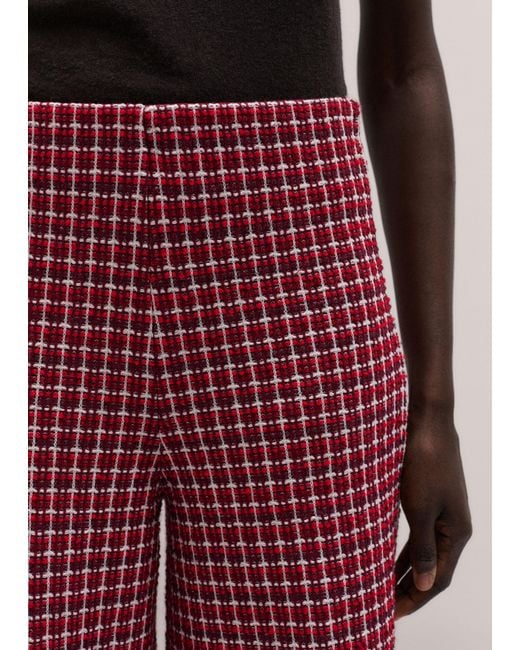 ME+EM Red Wide Leg Palazzo Pant