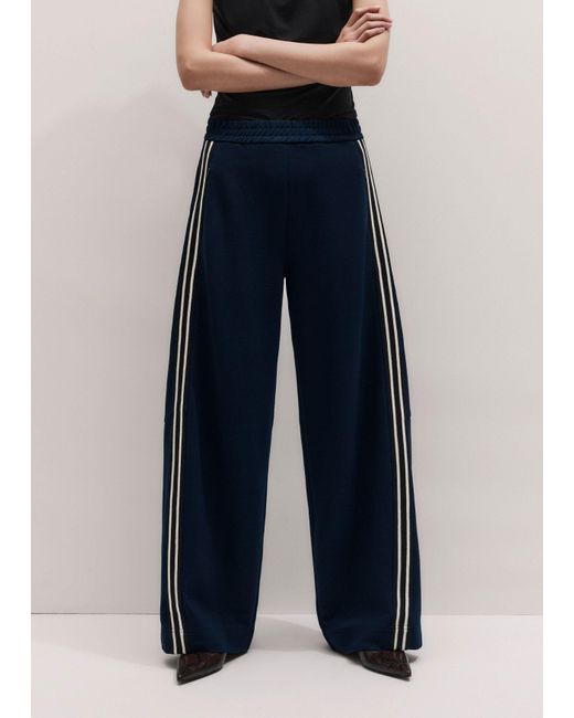 ME+EM Blue Side Stripe Barrel Pant