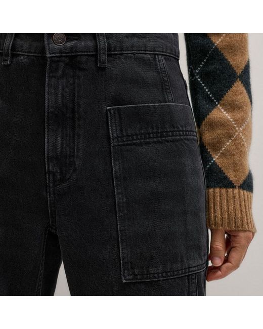ME+EM Black Patch Pocket Engineered Jean