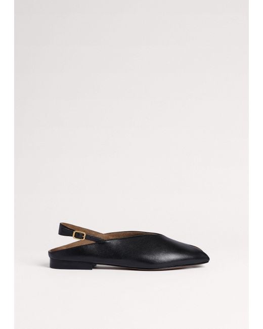 ME+EM Blue Peep Toe Flat Sandal