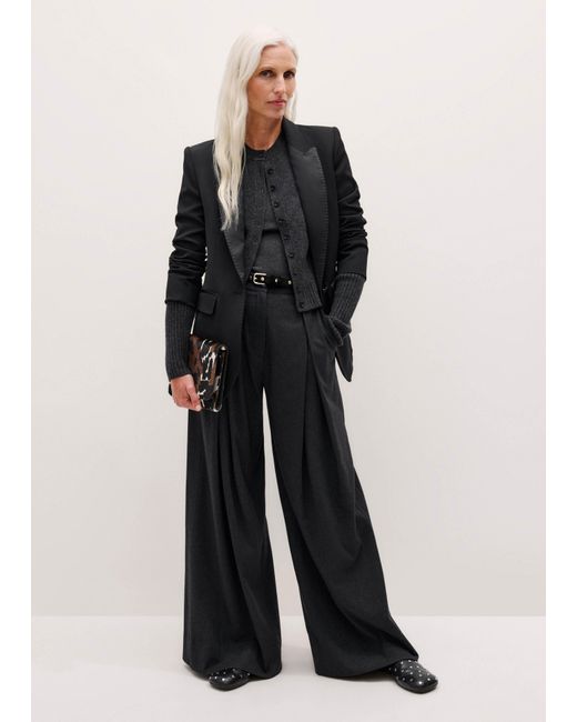 ME+EM Gray Sharp Shoulder Tux Blazer