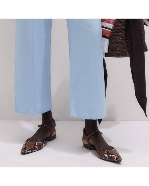 ME+EM Blue Straight Crop Tailored Trouser