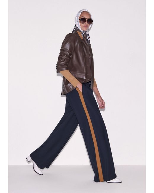ME+EM Blue Contrast Side Panel Wide Leg