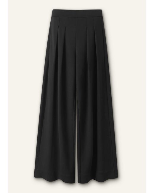 ME+EM Black Luxe Travel Tailoring Wide-Leg Trouser