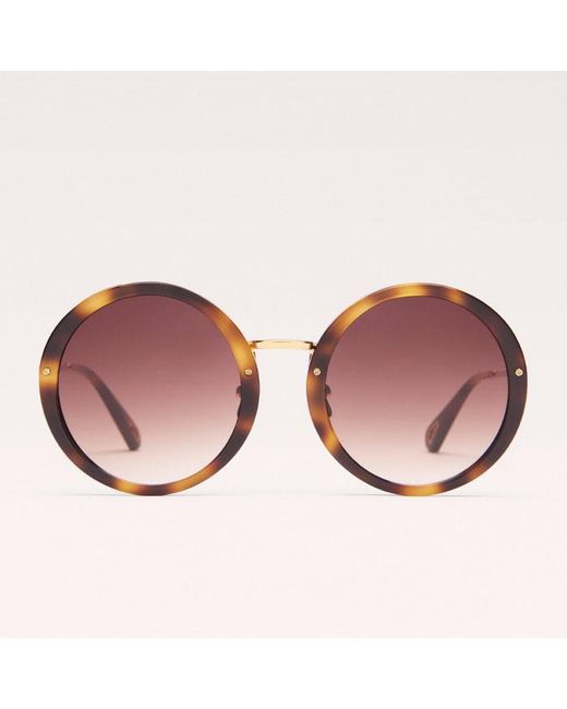 ME+EM Pink Circular Sunglasses Light Tortoiseshell