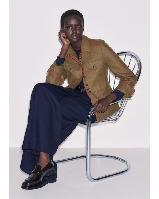 ME+EM Natural Slim Fit Piped Utility Jacket