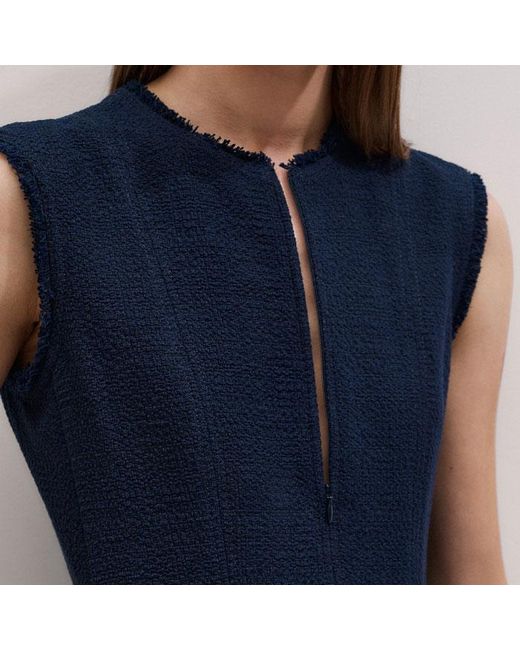 ME+EM Blue Desk-To-Dinner Fit And Flare Maxi Dress