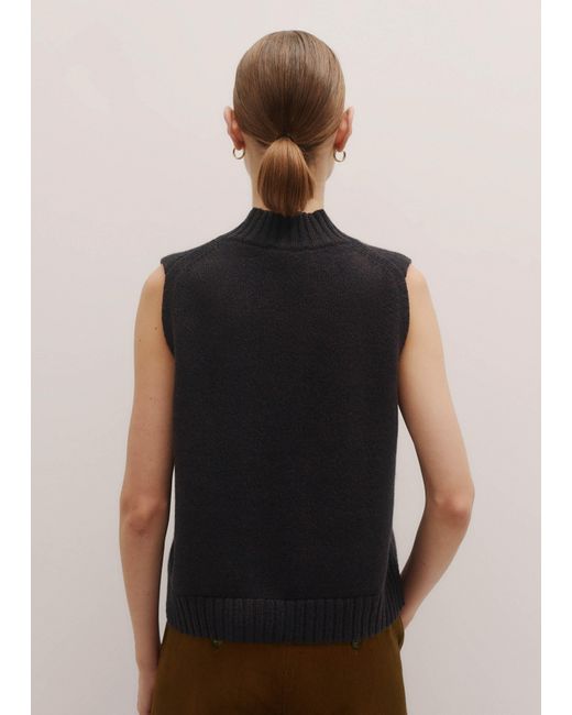 ME+EM Blue Mouliné Knit Sweater Vest