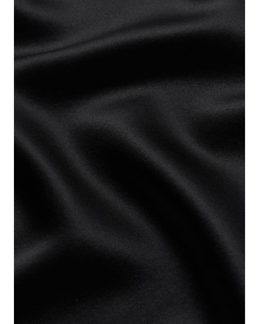 ME+EM Black Silk Satin Tank Top