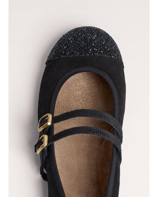 ME+EM White Crystal Round Toe Ballerina