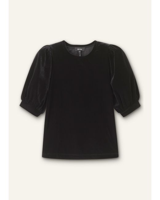 ME+EM Black Fluid Velour Tee
