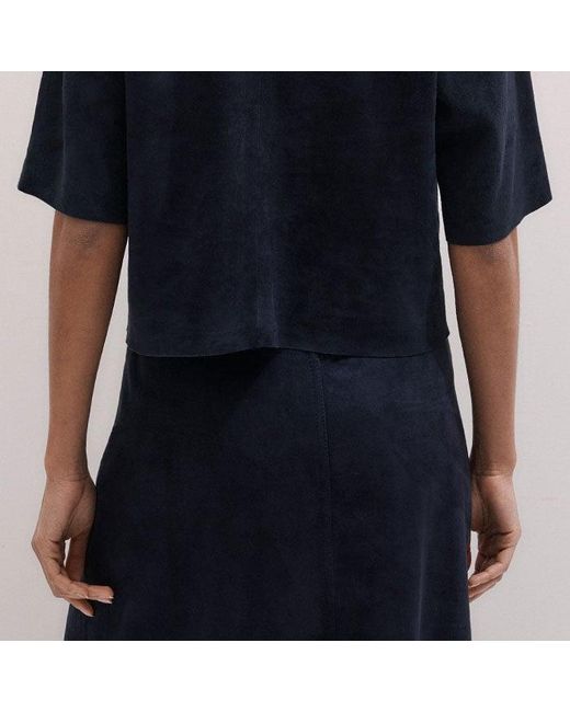 ME+EM Blue Luxe Boxy T-Shirt