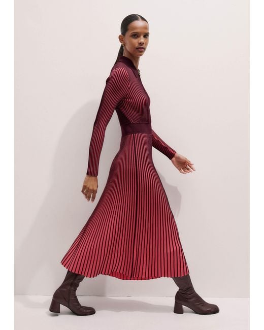 ME+EM Collared Contrast Panel Maxi Dress