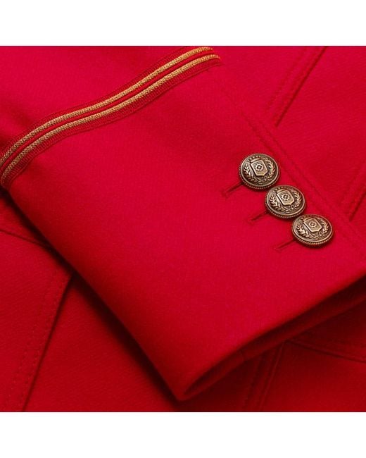 ME+EM Red Italian Wool Twill Military Jacket