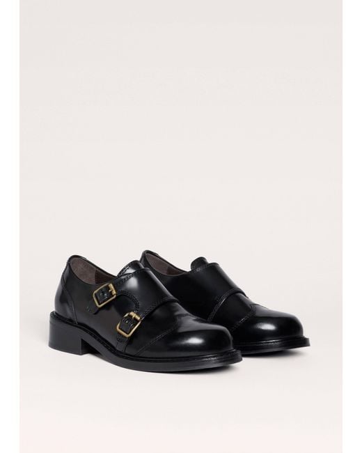 ME+EM Black Double Buckle Shoe