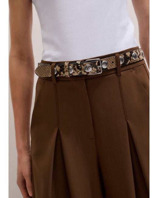 ME+EM Brown Ultimate Wide Pleat Front Trouser
