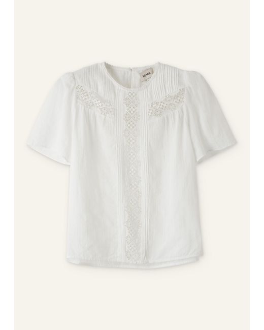 ME+EM Blue Embroidery Detail Soft T-Shirt