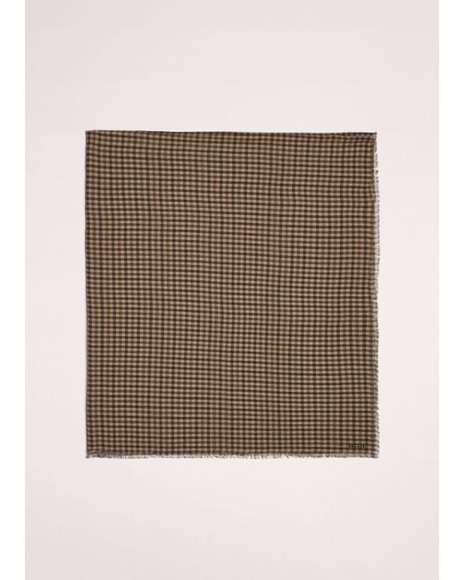 ME+EM Natural Large Check Scarf