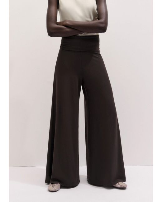 ME+EM Black Super Wide Palazzo Pant