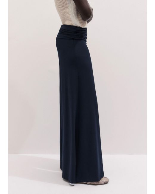 ME+EM Blue Super Wide Palazzo Pant