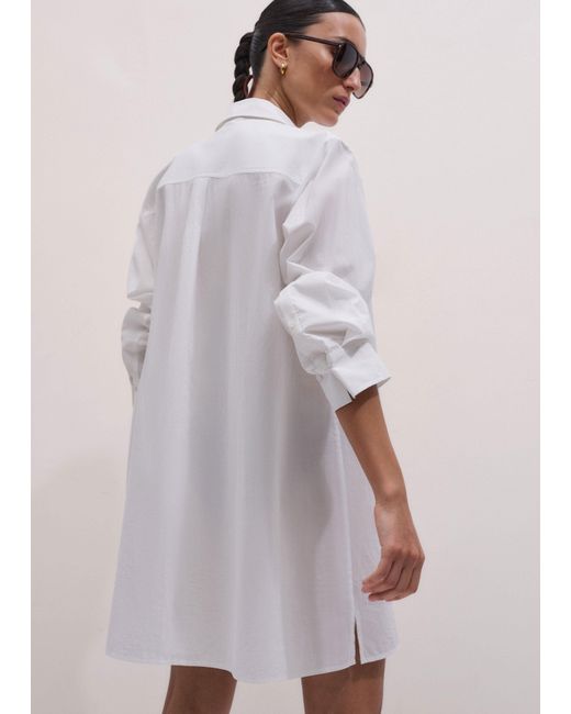 ME+EM Brown Relaxed Swing Short Shirt Dress