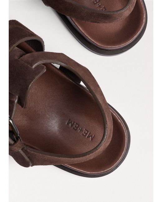 ME+EM Brown Open Toe Fisherman Sandal