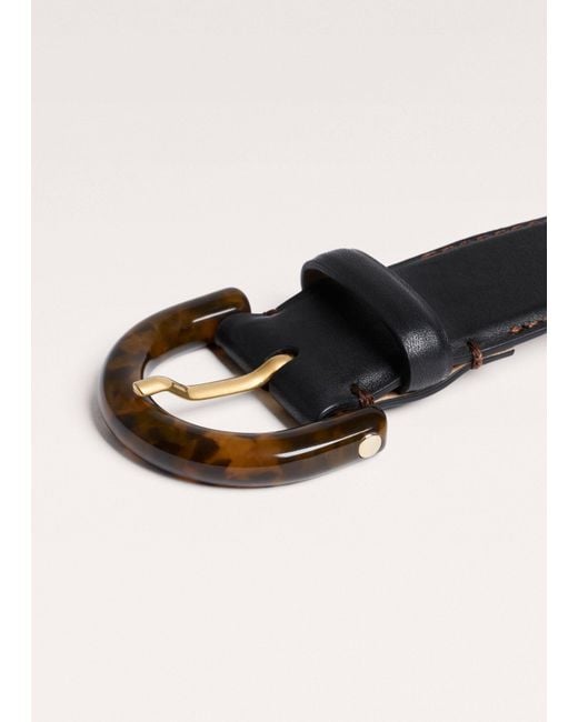 ME+EM Black 40Mm Resin Buckle Belt-Chocolate