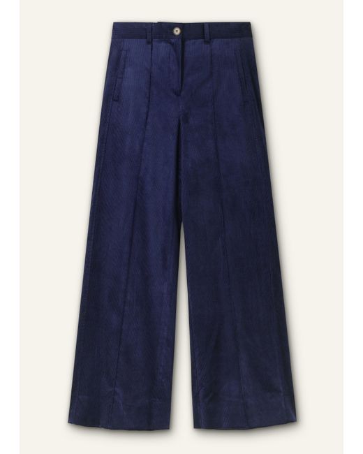 ME+EM Blue Luxe Cord Pant