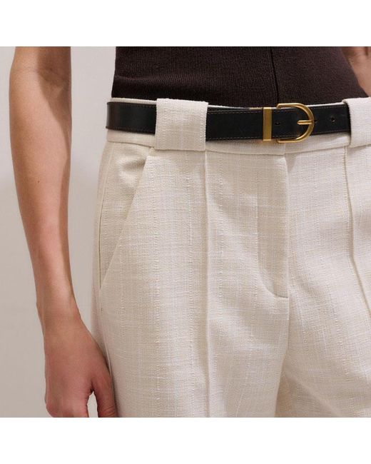 ME+EM White Straight Crop Pant