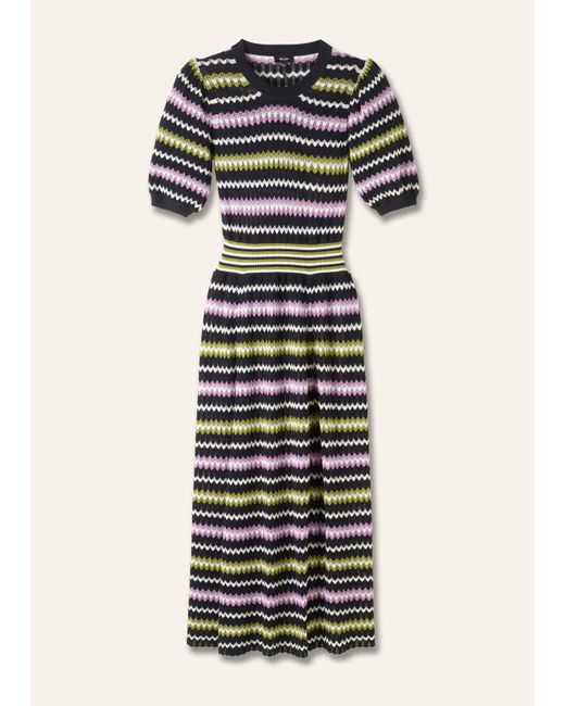 ME+EM Cotton Stripe Chevron Fit And Flare Maxi Dress | Lyst UK