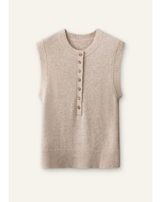 ME+EM Natural Henley Knit Tank