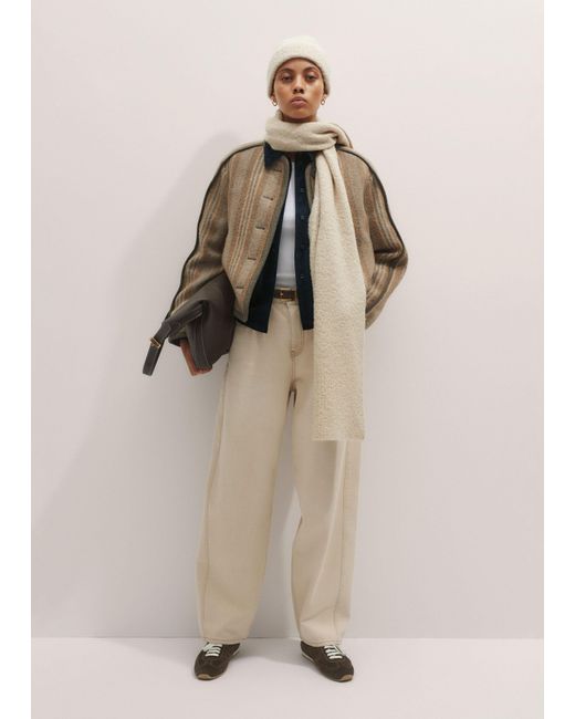 ME+EM Natural Soft Shoulder Short Cocoon Coat