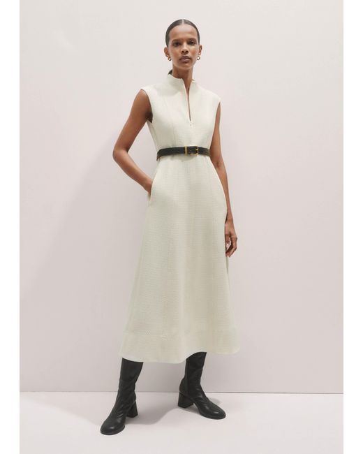 ME+EM Natural Day-To-Evening Sleeveless Midi Dress