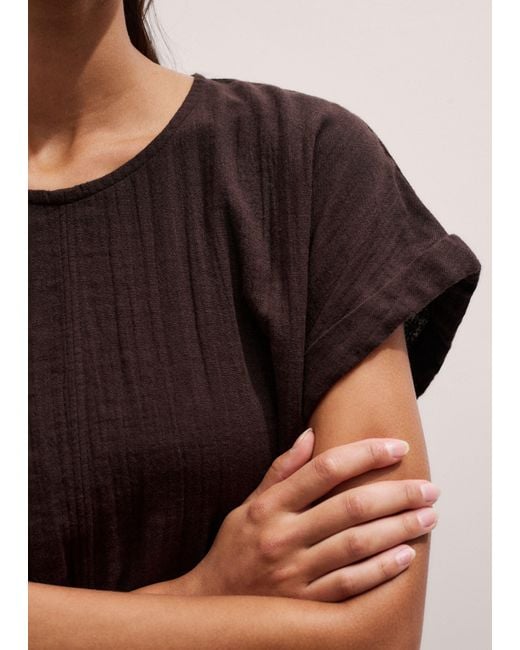 ME+EM Multicolor Cheesecloth T-Shirt