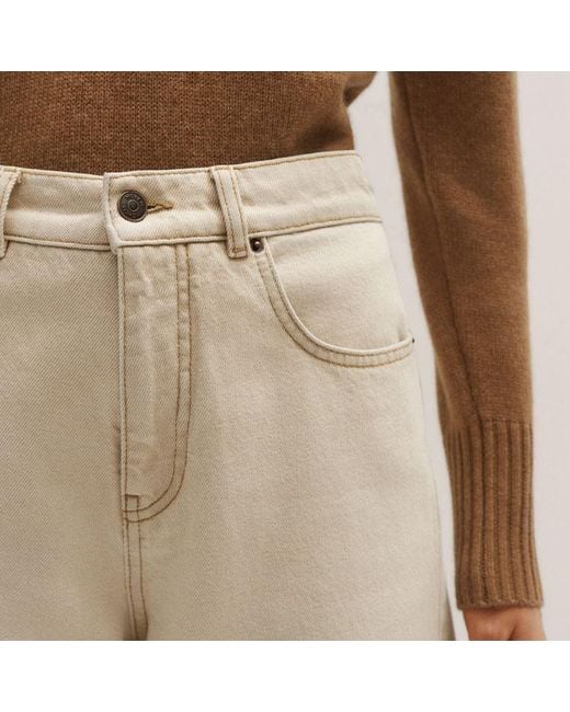 ME+EM Natural Tapered Puddle Jean
