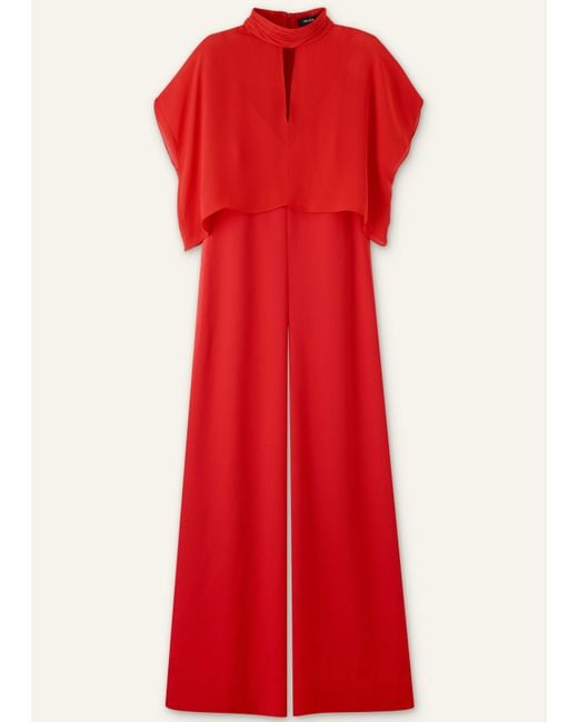 ME+EM Red Wide Leg Jumpsuit + Silk Top