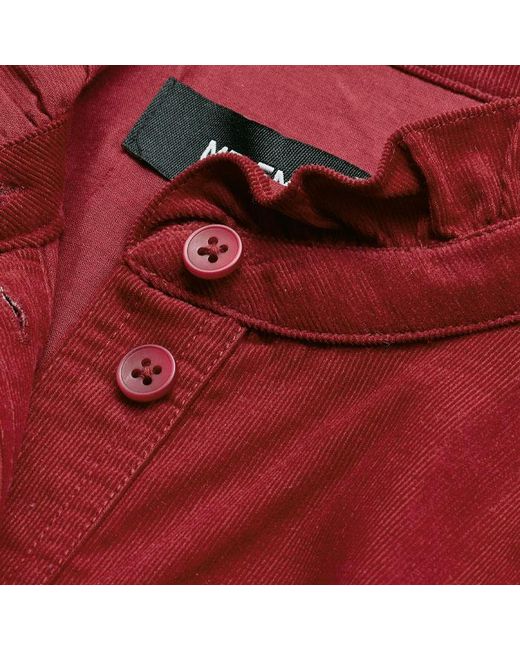ME+EM Red Super Soft Micro Cord Blouse